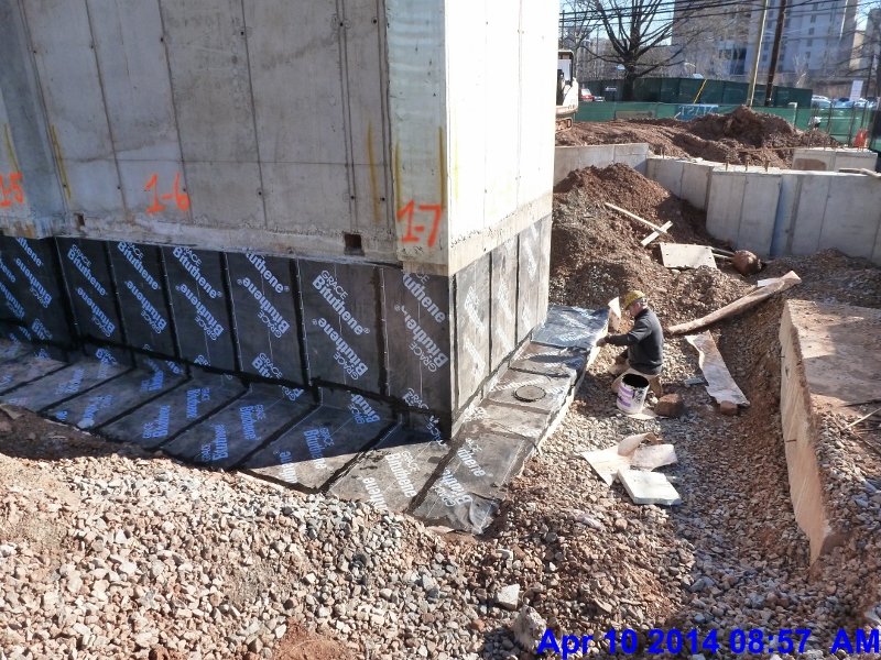 Waterproofing foundation walls at Elev. 1,2,3 Facing East (800x600)